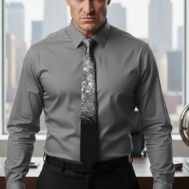 Chic silver gnistra bröllop slips