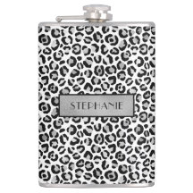 Chic Silver Leopard Print Personlig