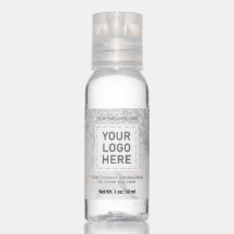 Chic Silver Marble Logotyp Marknadsför i Glitter