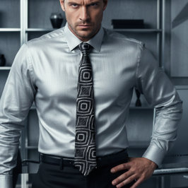 Chic silver och den svarta gnistran bröllop slips