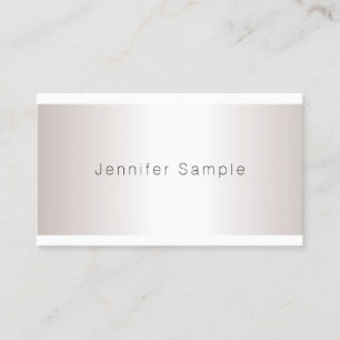 Chic Silver ser minimalistiskt vanligt Trendig sal Visitkort
