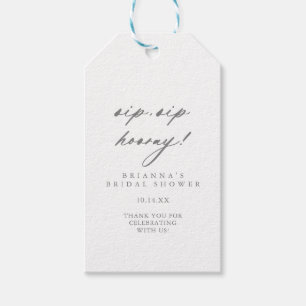 Chic Silver Sip Sip Hooray Möhippa Presentetikett