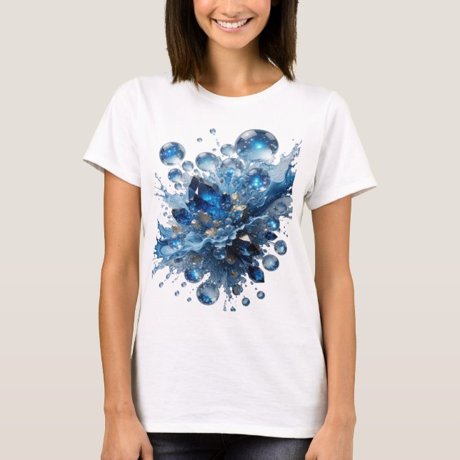 Chic Silver VATTENELEMENT Anpassad Tee (Framsida)