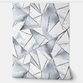 Chic Silver White Triangles