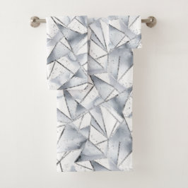 Chic Silver White Triangles jul