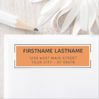 Chic Simple Grått Sophisticated Typography Script Returadress Etikett
