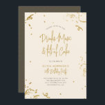 Chic Simple Guld Glitter Confetti 30års födelsedag Inbjudningar<br><div class="desc">Chic Enkel inbjudan till Guld Glitter Konfetti 30års födelsedag. Med faux guld glitter konetti runt kant med "Drinks,  Music och massor av kummel" i en handskriven manustypografi i chic. Perfekt för alla födelsedagsfester för milstolpe!</div>