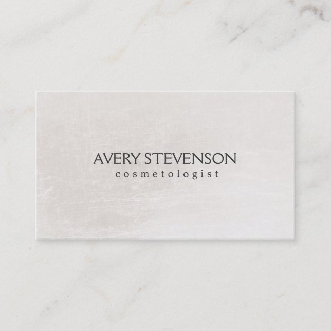 Chic Simple  Neutralt Shimmer See Cosmetology Visitkort (Framsida)