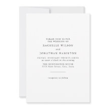 Chic Simple Photo Black White Monogram Bröllop