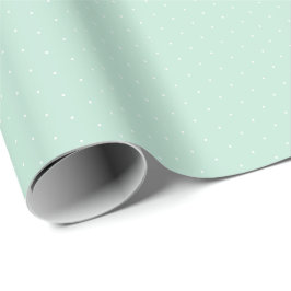 Chic sjöskummet mynta grönt vit liten polka dots s presentpapper
