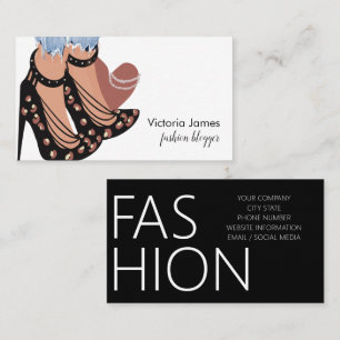 Chic Skönhet Fashionista Bloggare Planerare Visitkort
