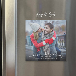 Chic Skriptöverlägg Magnetiskt julfotkort