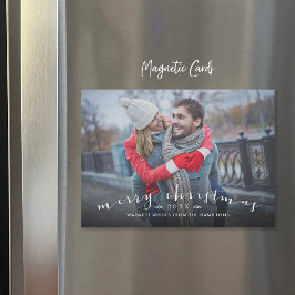 Chic Skriptöverlägg Magnetiskt julfotkort