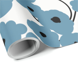 CHIC SLÅENDE IN PAPER_-MODBLÅTT & SVARTVALLMOR PRESENTPAPPER