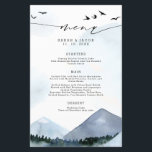 Chic Slate Blue Mountains Bröllop Menu<br><div class="desc">Chic Slate Blue Mountains Bröllop Menu.</div>