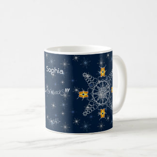 Chic snöflinga kyss vinter muackS!!!-Redigerbart N Kaffemugg