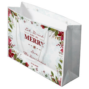 Chic Snöflingor Poinsettia Eat Drink & be Merry