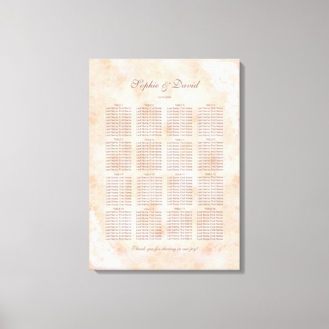 Chic Snöre Ro: Gammalt sittdiagram för Pappra Bröl Canvastryck (Framsida)