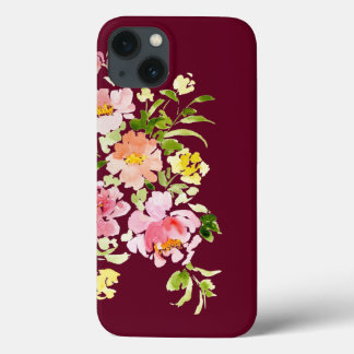 Chic snyggt av vattenfärgsblommor i blommigten