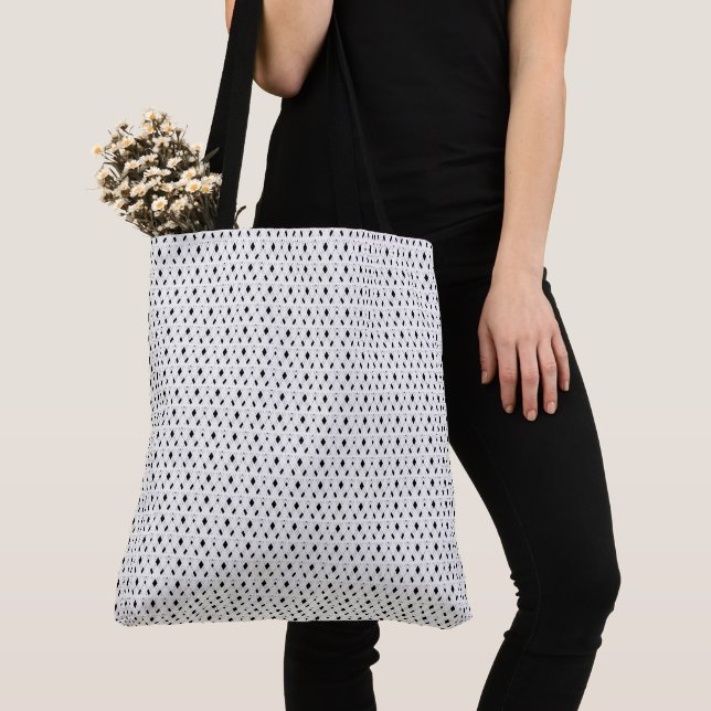 Chic Snyggt Black White Geometric Mönster Simple Tygkasse (Närbild)