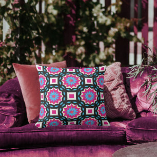 Chic Snyggt Colorful Mosaic Geometric Mönster Kudde