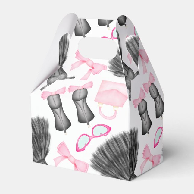 Chic Snyggt Girly Högklackar Mode Mönster Presentaskar (Framsidan Sidan)