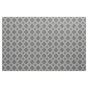 Chic Snyggt Grått Faux Batik Linen Squares Mönster Tyg