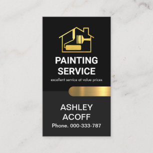 Chic, Snyggt, Guld, tabb Painter Visitkort