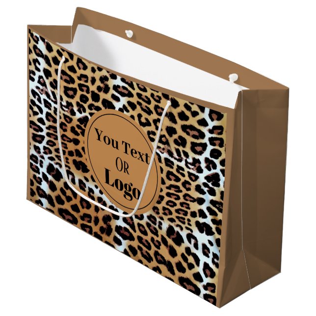 Chic Snyggt Leopard Animal Print Anpassningsbar Bu (Framsidan Vinklad)