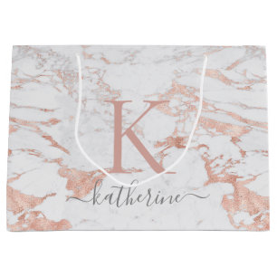 Chic Snyggt Marble och Ro Gold Foil Monogram