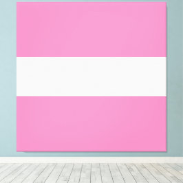 Chic Snyggt Sporty Wide Söt Rosa White Rand Canvastryck