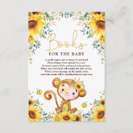Chic Solrosapan Baby Shower Bokar för Baby Tilläggskort