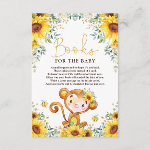 Chic Solrosapan Baby Shower Bokar för Baby Tilläggskort