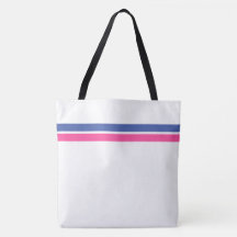 Chic, sommarblå Rosa, Rand på vit Tävla