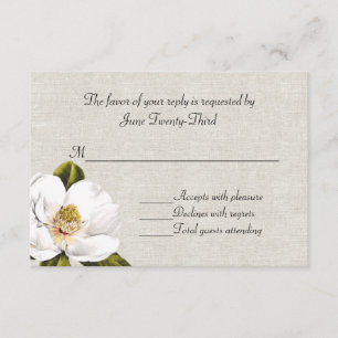 Chic Southern Magnolias Bröllop OSA Response Kort