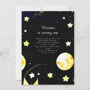 Chic Space Astro Birthday Inbjudningar