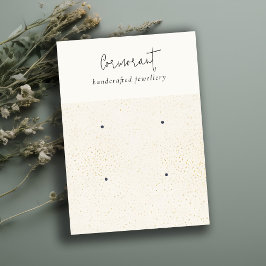 Chic Specklad Guld White Struktur 2 Öroninnehavare Visitkort