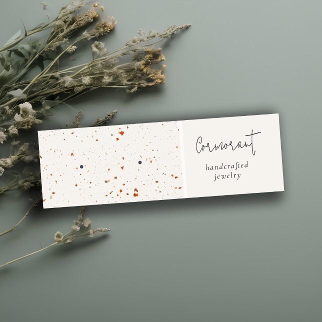 Chic Spekklad rosenvit Struktur arringinnehavare Mini Visitkort (Skapare uppladdad)