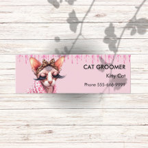 Chic Sphynx Cat Groomer Rosa Glitter-drivning