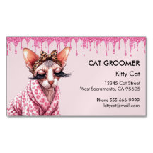 Chic Sphynx Cat Service Rosa Glitter-drivning
