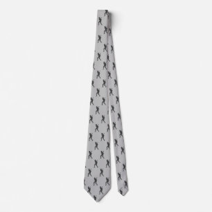 Chic Sports Baseball Hitter Silhouette Neck Tie Slips