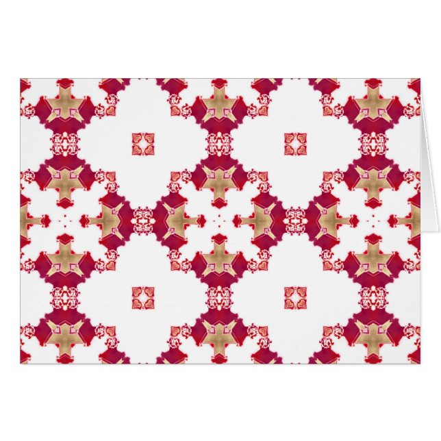 Chic stads- magentafärgad vitgulddiamant hälsningskort (Framsidan Horizontal)