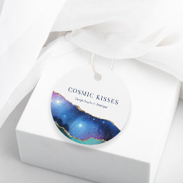 Chic Starry Galaxy Business Namn QR Social hängnin Gåvor Etiketter