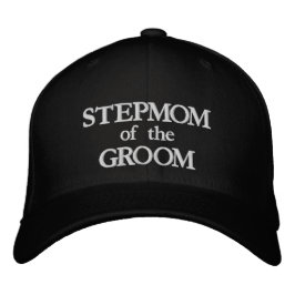 Chic Stepmamma från Groom svartvit bröllop Broderad Keps