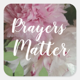 CHIC STICKER_"PRAYERS MATTER" FYRKANTIGT KLISTERMÄRKE