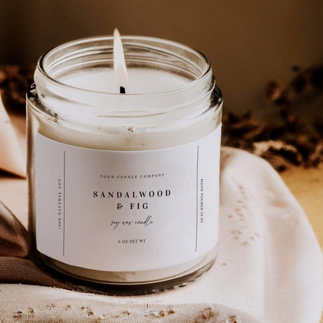 Chic Stort Burk Candle-etikett - Affärssymbol Märk Mat Etiketter (Skapare uppladdad)