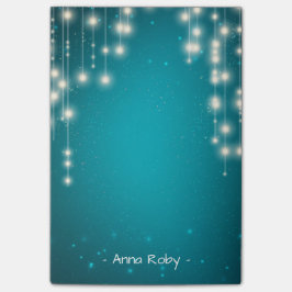 Chic String Ljus Turcos Blue Glitter Gnistra Post-it Block