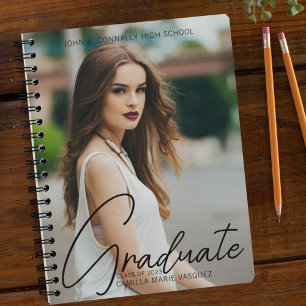 Chic Student Photo Trendig Script Studenten Gift Anteckningsbok