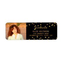 Chic Studenten Photo Faux Gold Foil Confetti