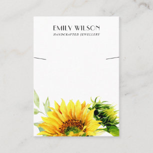 CHIC SUNFLOWER FALL NECKLACE BRACELET VISNING CARD VISITKORT